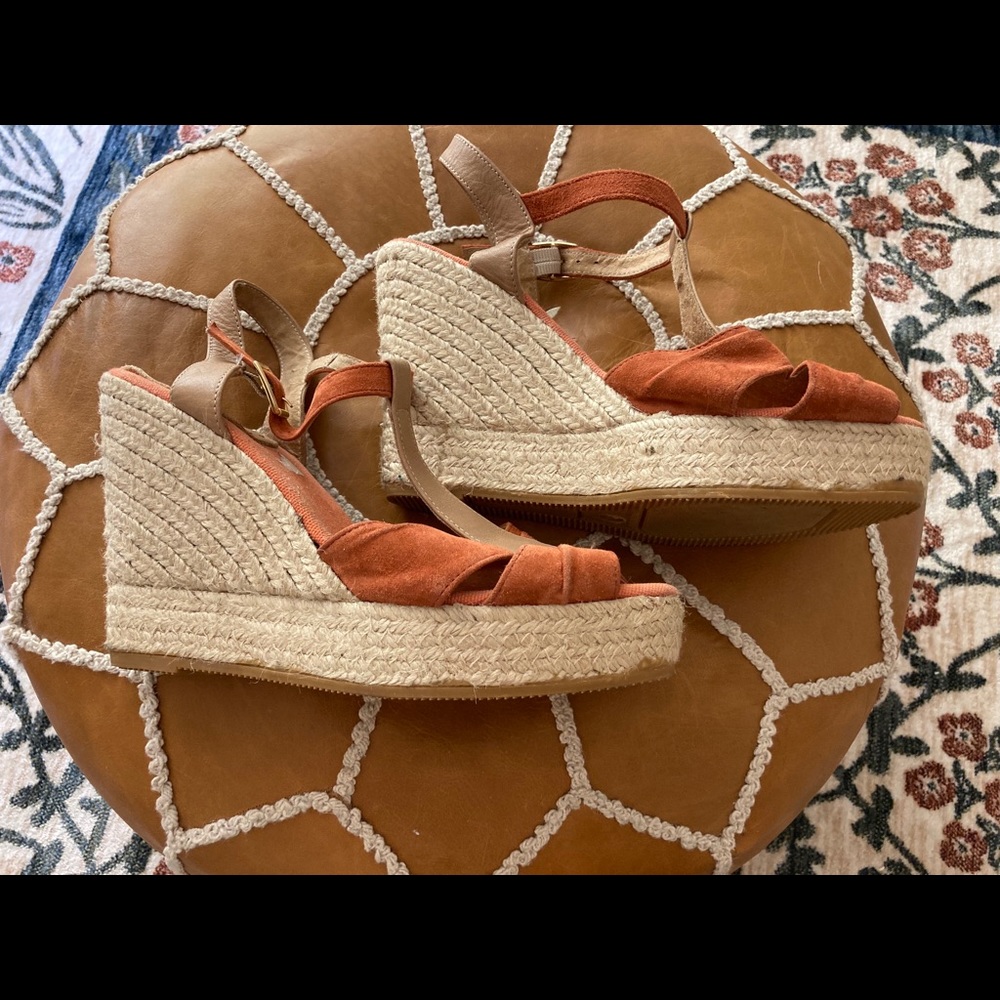 Kanna Suede & Rope Wedge Platform Espadrille Sandals Made in Spain